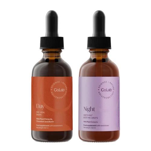 Slenderiiz Co.Lab Day and Night Drops pack with bottles and box at Opportunityshop