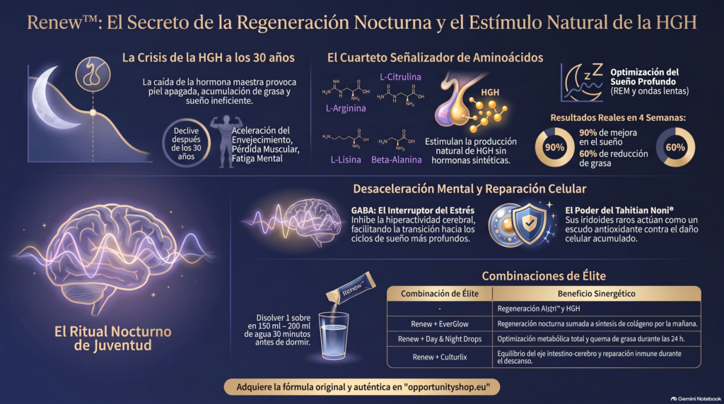 suplemento Renew Partner.co Nutrifii para la estimulación de HGH y sueño profundo restaurador