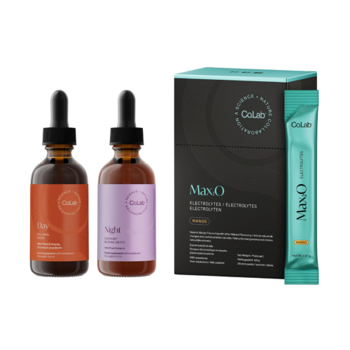 Slenderiiz Day and Night Drops with Max2O Mango electrolyte drink mix pack at Opportunityshop
