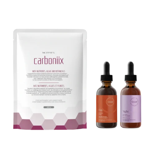 Complete Slenderiiz Day & Night Drops and Carboniix detox supplement pack for weight management and body balance at Opportunityshop