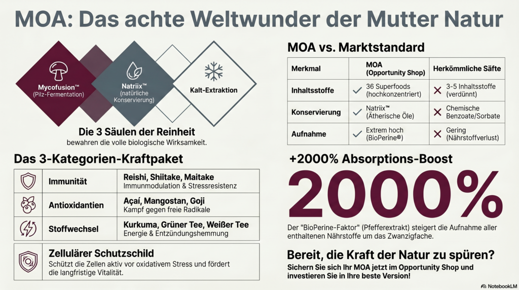 Opportunity Shop - MOA Nutrifii Guide MOA Nutrifii Guide: Das 8. Weltwunder der Natur