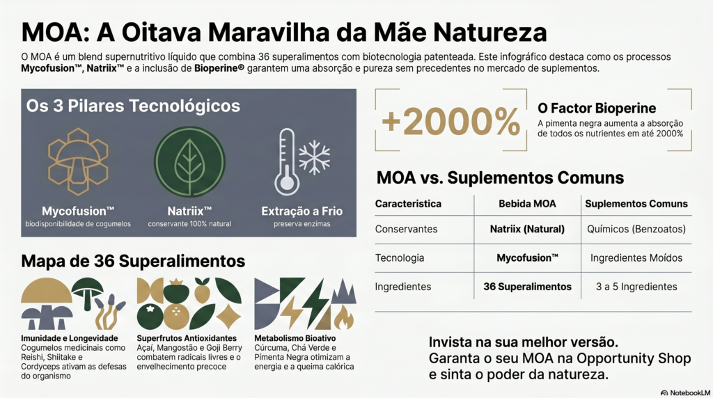 Opportunity Shop - Moa oitava maravilha Bebida MOA: Benefícios, Ingredientes e Tecnologia Mycofusion™