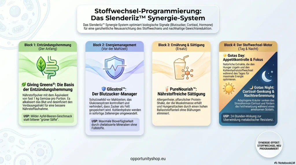 Opportunity Shop - Slenderiiz Der ultimative Leitfaden DE Slenderiiz Partner.Co System - Infografik Zeitplan und Vorteile - Opportunity Shop
