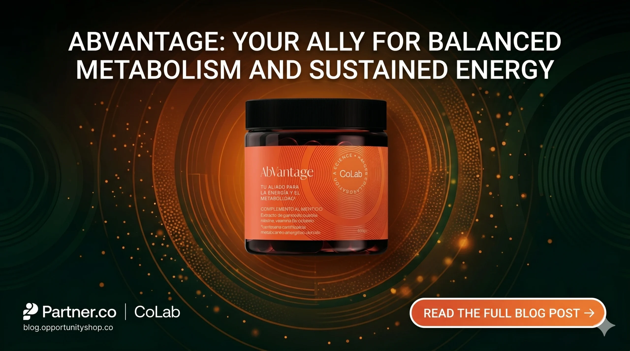 AbVantage Partner.co balanced metabolism and sustained energy blog banner