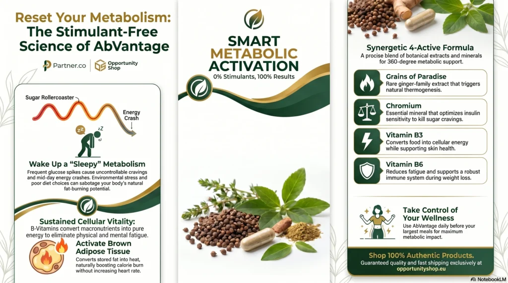 AbVantage by Partner.co premium CoLab metabolism support food supplement bottle